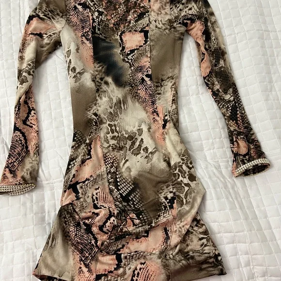 Vie Sauvage Long Sleeve Snake Print Dress - Picture 3 of 8